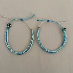 Pura Vida Blue and white BFF set NWOT